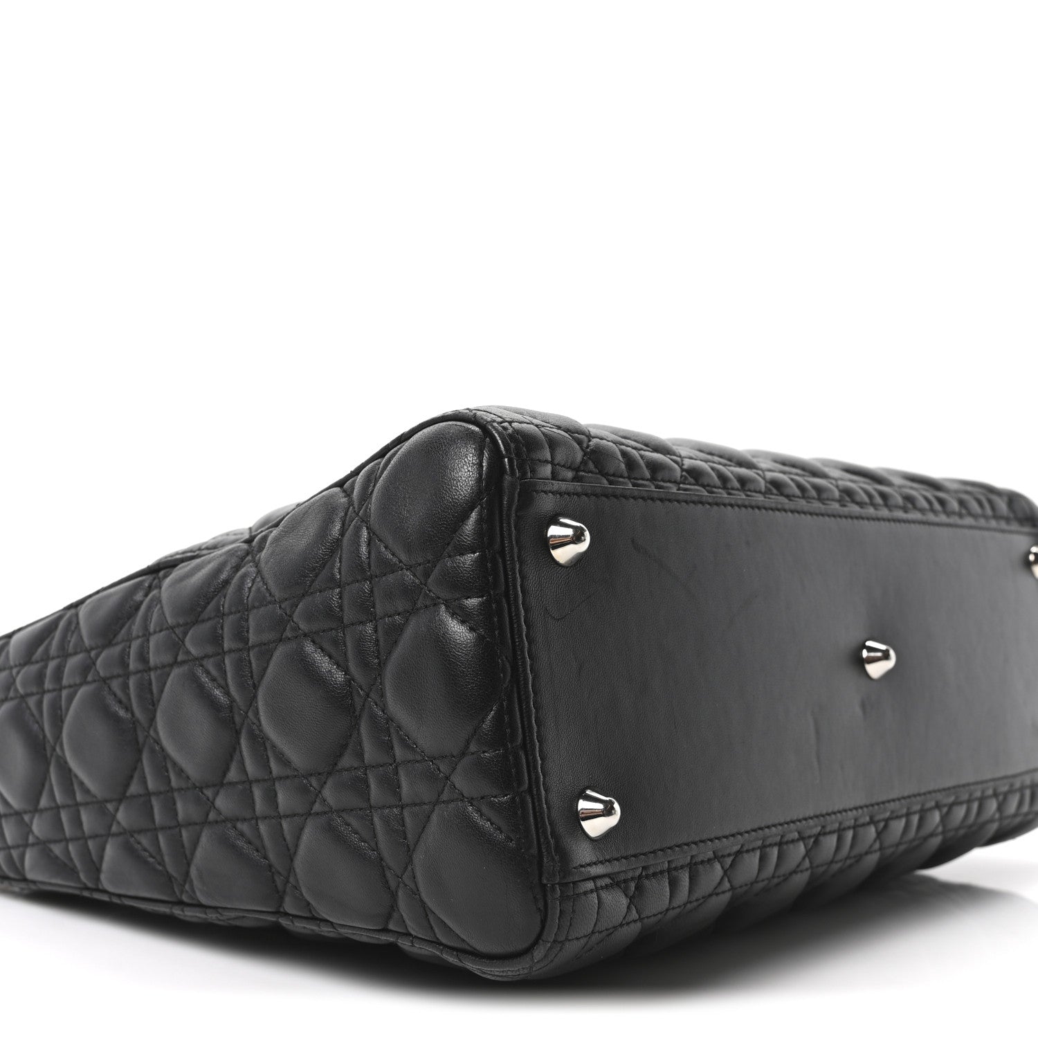 Christian Dior Lambskin Cannage Large Lady Dior Black 9 of 10