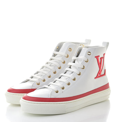 Louis Vuitton Calfskin LV Stellar Sneaker Boots 38 White Framboise 3 of 9