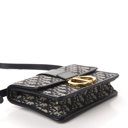 Christian Dior Oblique 30 Montaigne Flap Bag Blue 4 of 10