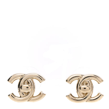 Chanel Metal CC Turnlock Earrings Gold 1 of 5