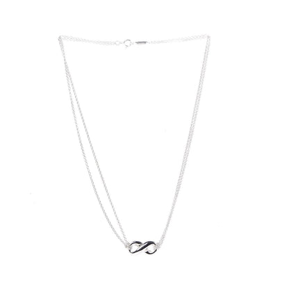 Tiffany Sterling Silver Figure 8 Pendant Necklace 3 of 6