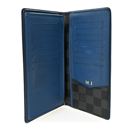 Louis Vuitton Damier Graphite Brazza Wallet Bleu Neon 5 of 9