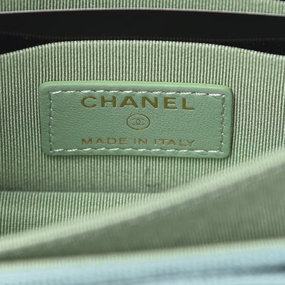 Chanel Lambskin Quilted Mini Wallet On Chain WOC Green 6 of 11