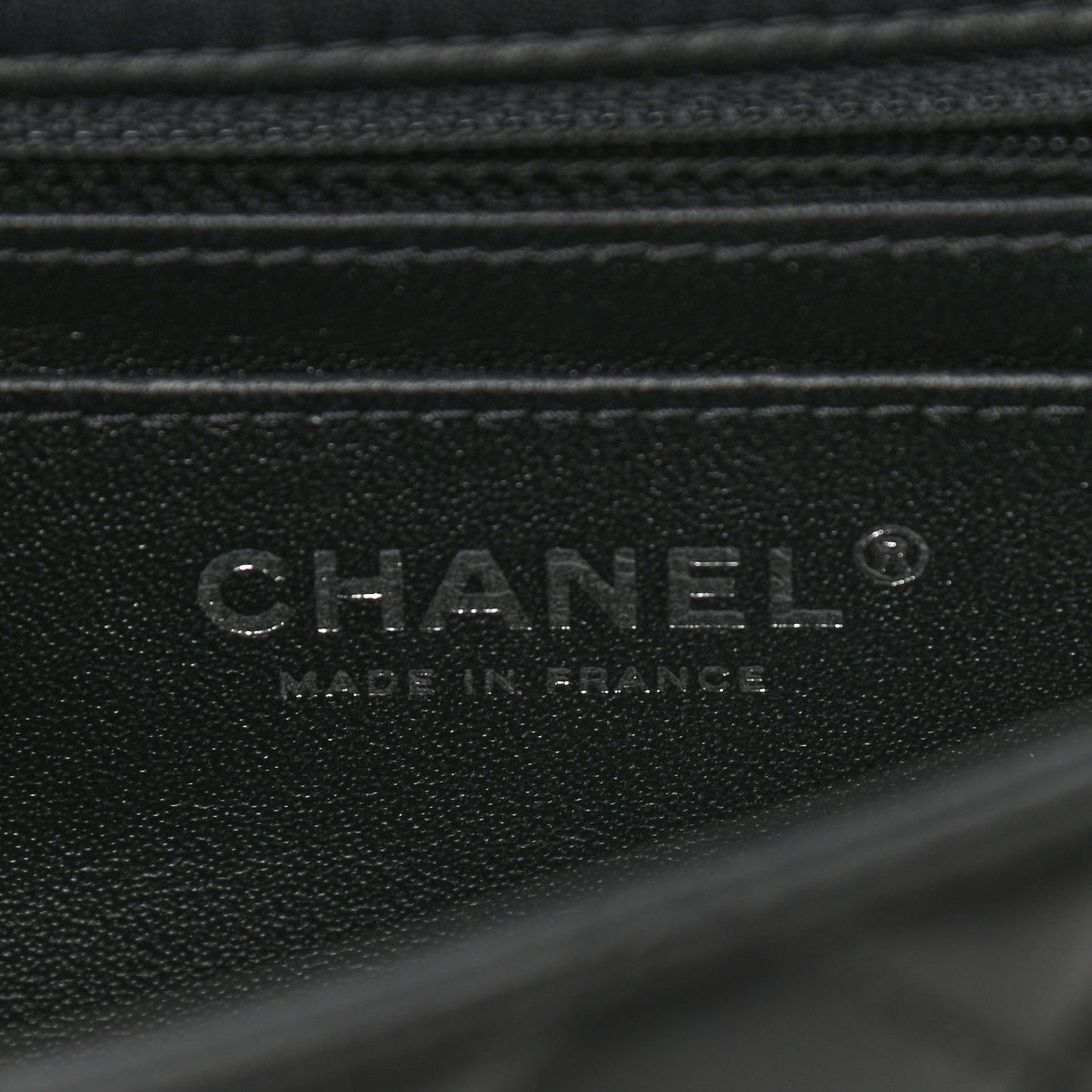 Lambskin Quilted Mini Rectangular Flap Black