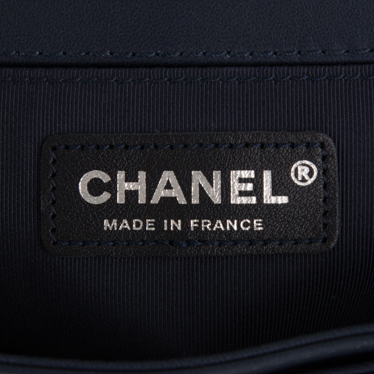 Chanel Lambskin Denim Tweed Medium Enchained Boy Flap Navy Blue 6 of 7