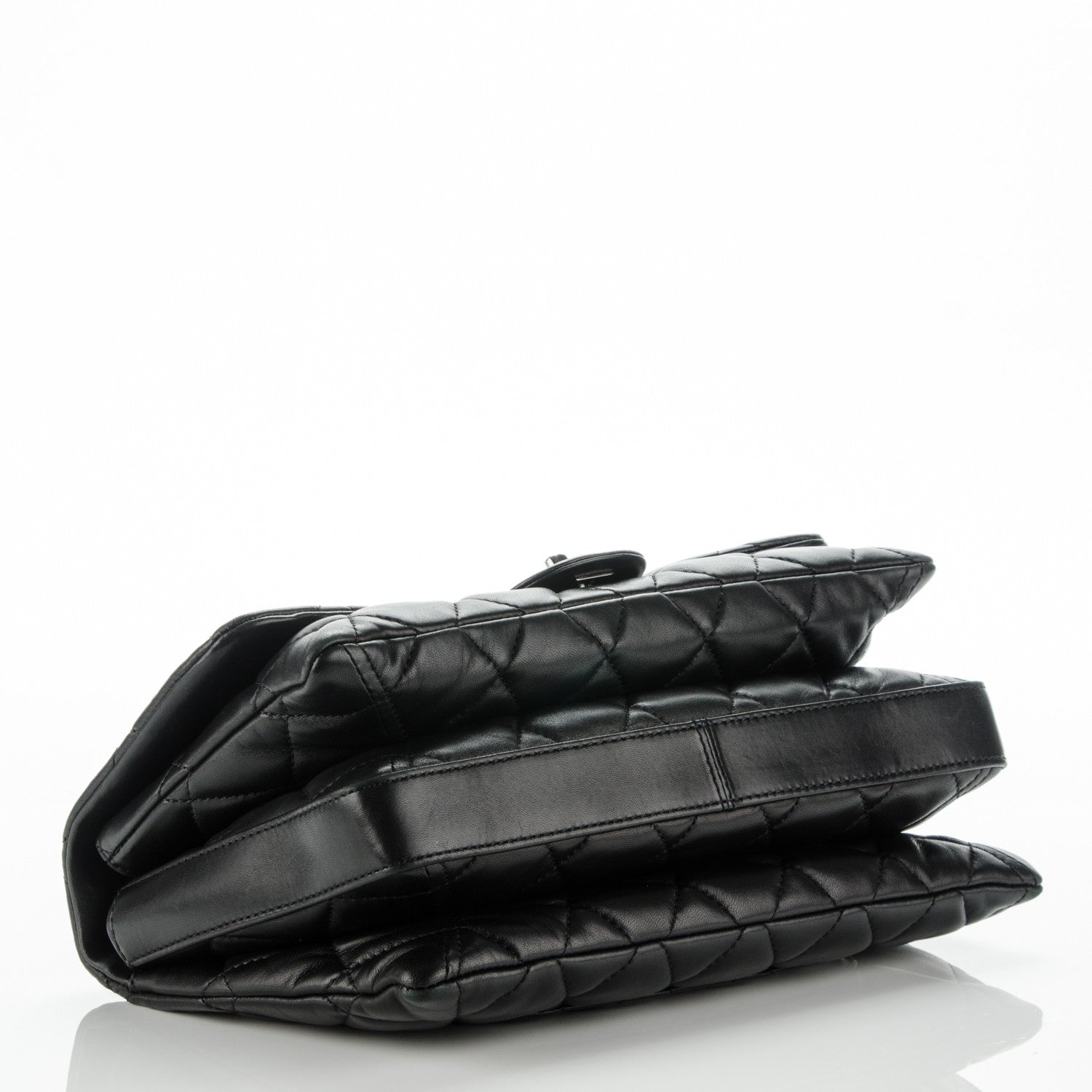 Chanel Lambskin Quilted Large 3 Flap Black 4 of 7