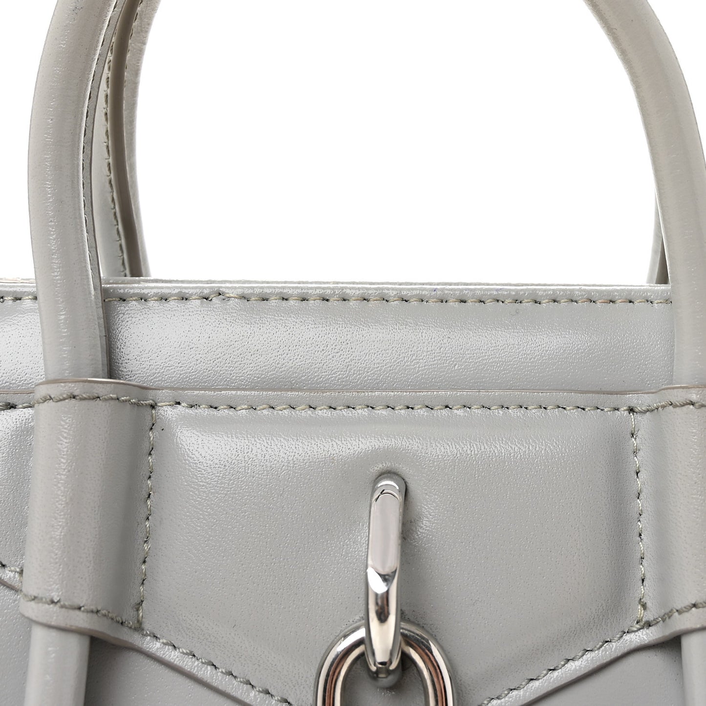 Box Calfskin Mini Lock Antigona Shoulder Bag Medium Grey