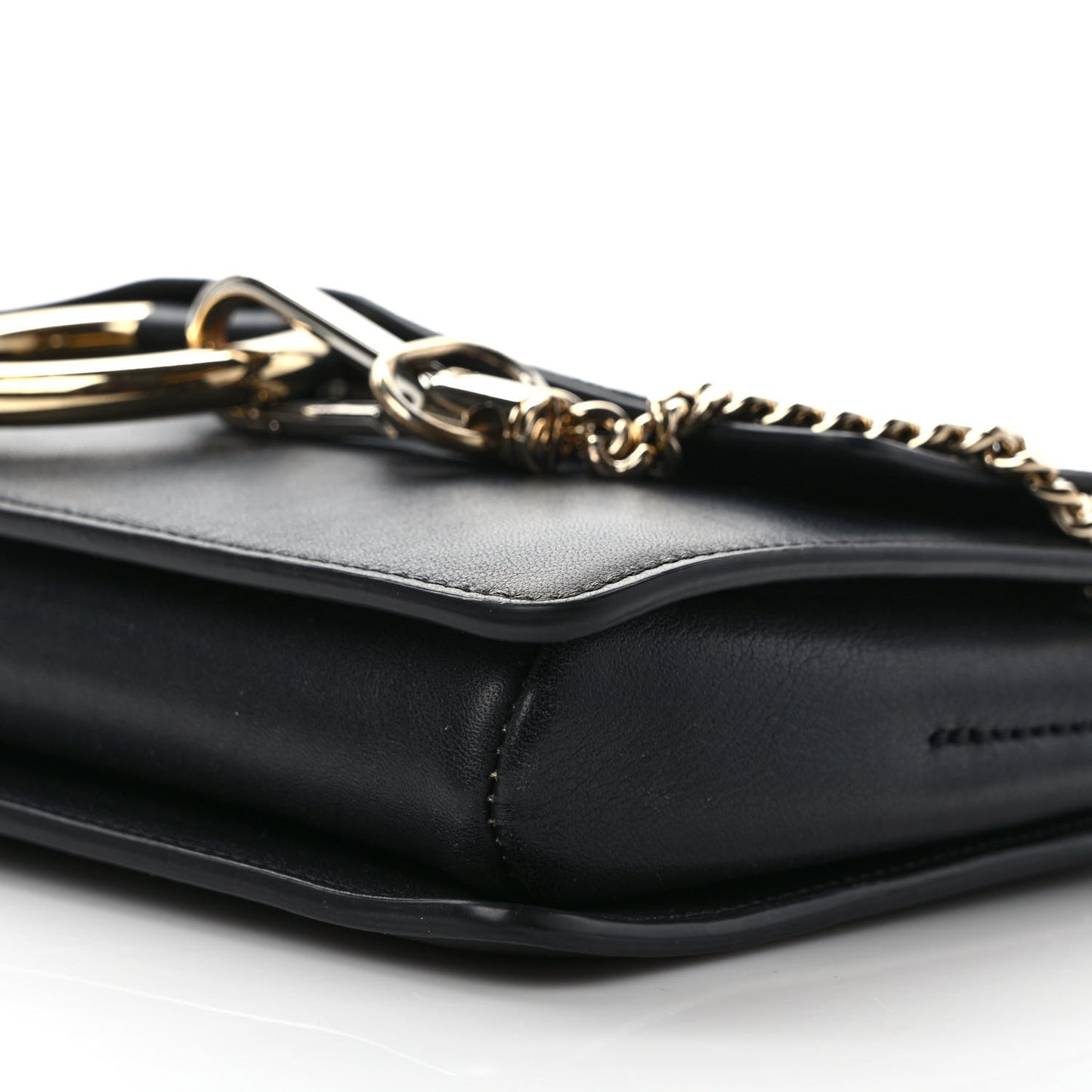 Suede Calfskin Small Faye Shoulder Bag Black