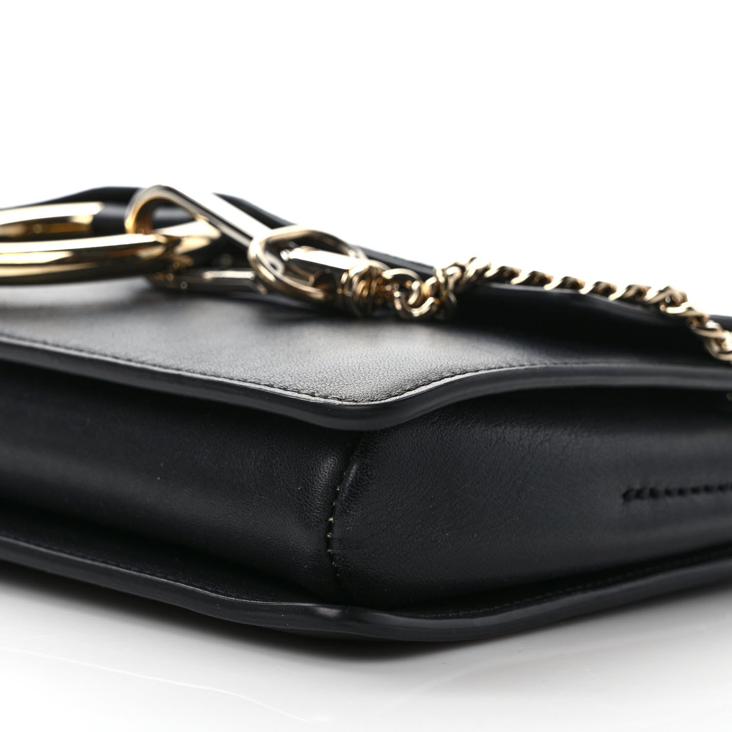 Chloe Suede Calfskin Small Faye Shoulder Bag Black 6 of 11