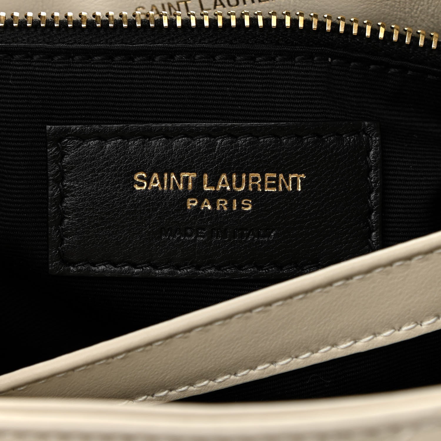 Saint Laurent Calfskin Y Quilted Monogram Toy Loulou Crossbody Bag Ivory 7 of 10