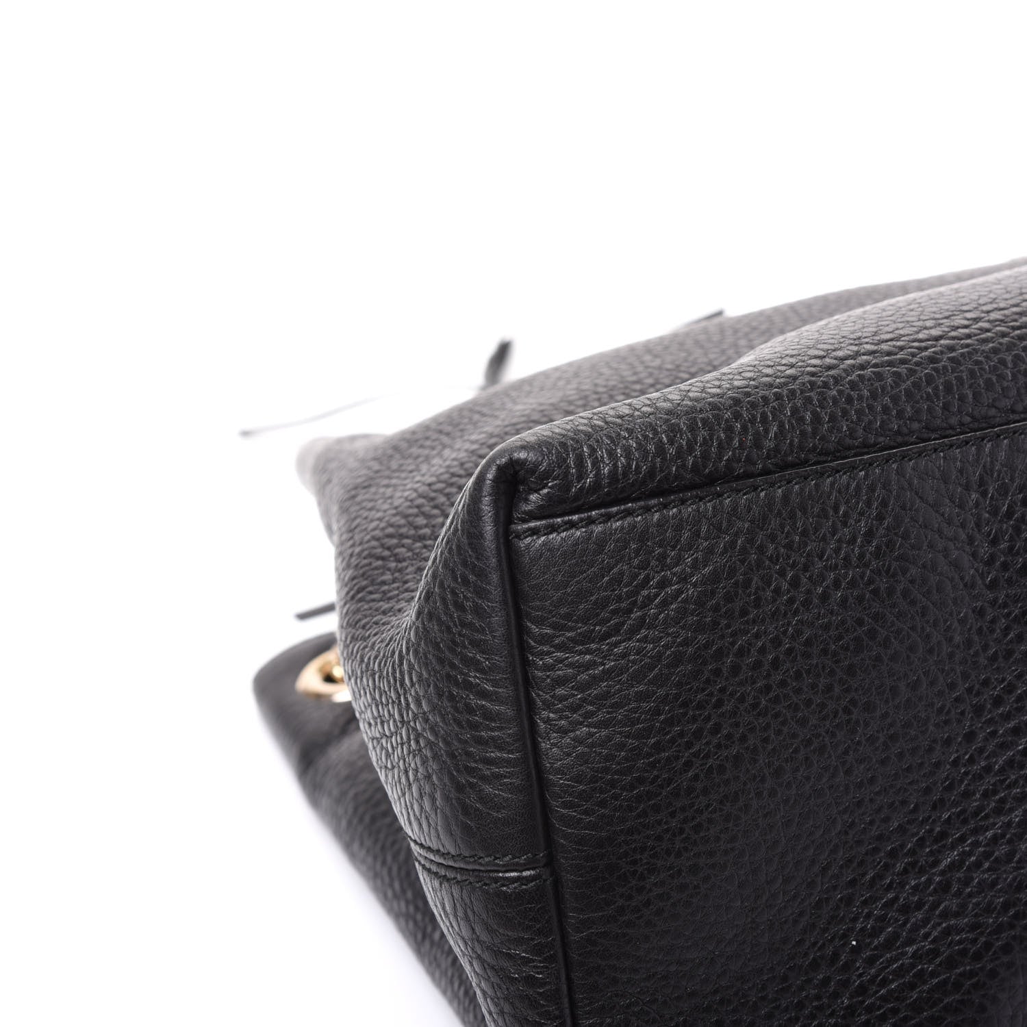 Gucci Pebbled Calfskin Medium Soho Chain Shoulder Bag Black 7 of 11