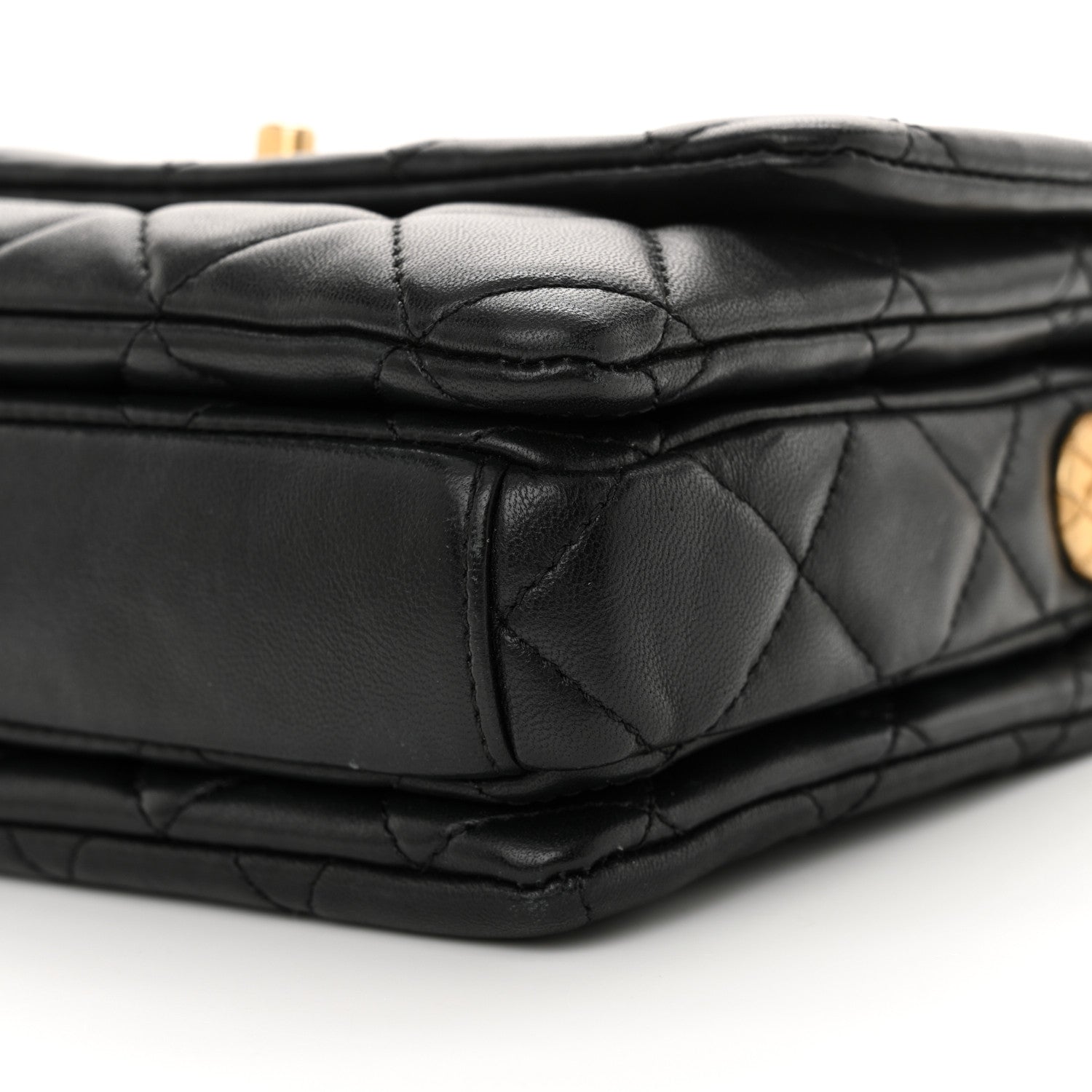 Chanel Lambskin Quilted Mini Medallion Multi Chain Flap Black 10 of 11