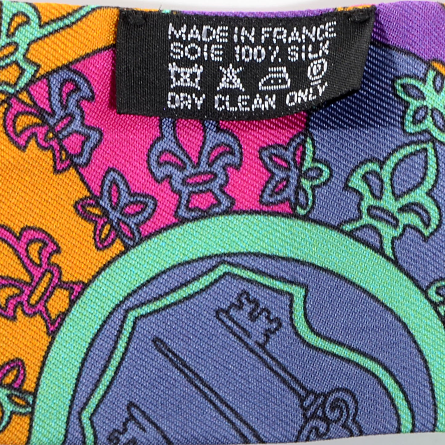 Silk Tours de Cles Twilly Noir Fuchsia Vert