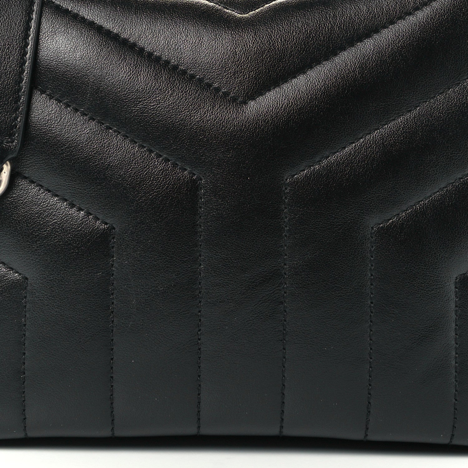 Saint Laurent Calfskin Y Quilted Monogram Small Loulou Bowling Bag Black 9 of 11