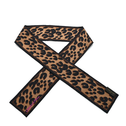 Louis Vuitton Silk Leopard Bandeau Scarf Marron 1 of 4