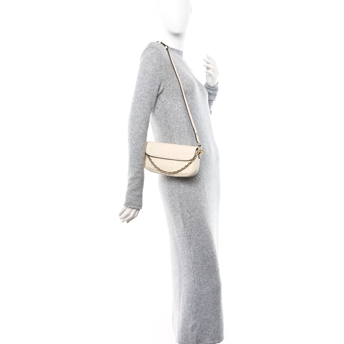 Empreinte Monogram Giant Ivy Wallet On Chain Cream