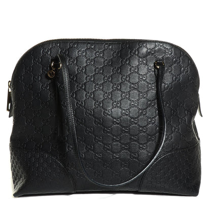 Gucci Guccissima Medium Bree Shoulder Bag Black 1 of 9