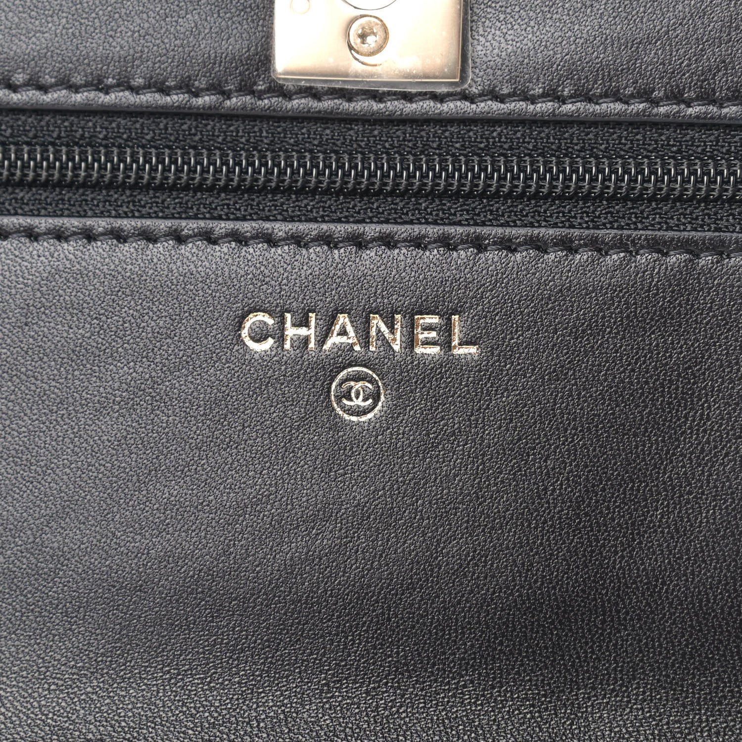Chanel Lambskin Quilted Trendy CC Wallet On Chain WOC Black 6 of 10