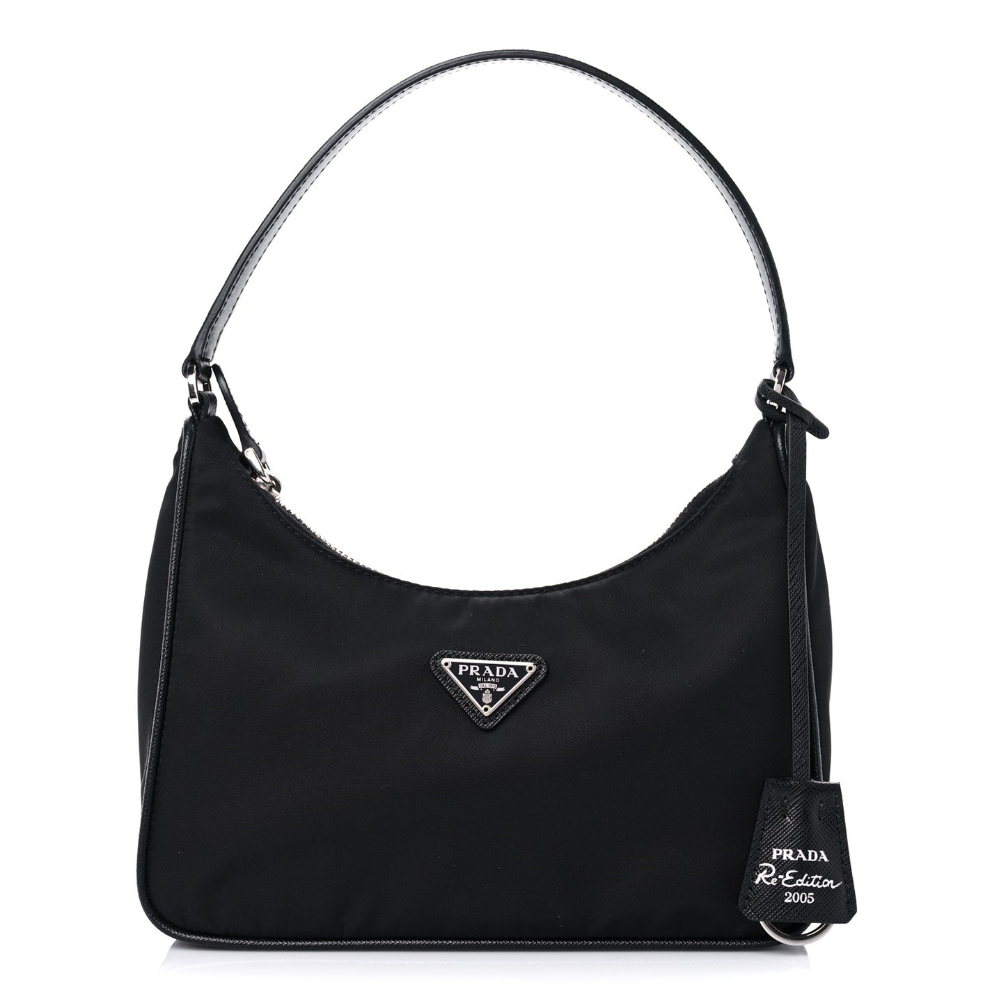 Tessuto Nylon Saffiano Mini Re-Edition 2005 Bag Black