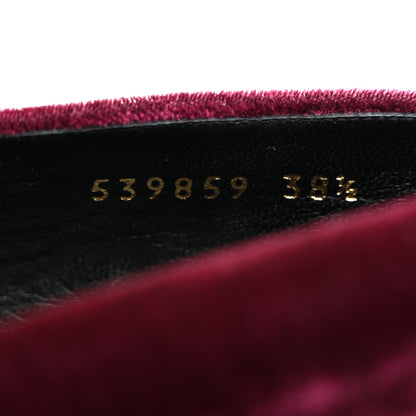 Balenciaga Velvet Extreme BB Knife Pointed Toe 40mm Mules 38.5 Rouge Prune 7 of 9