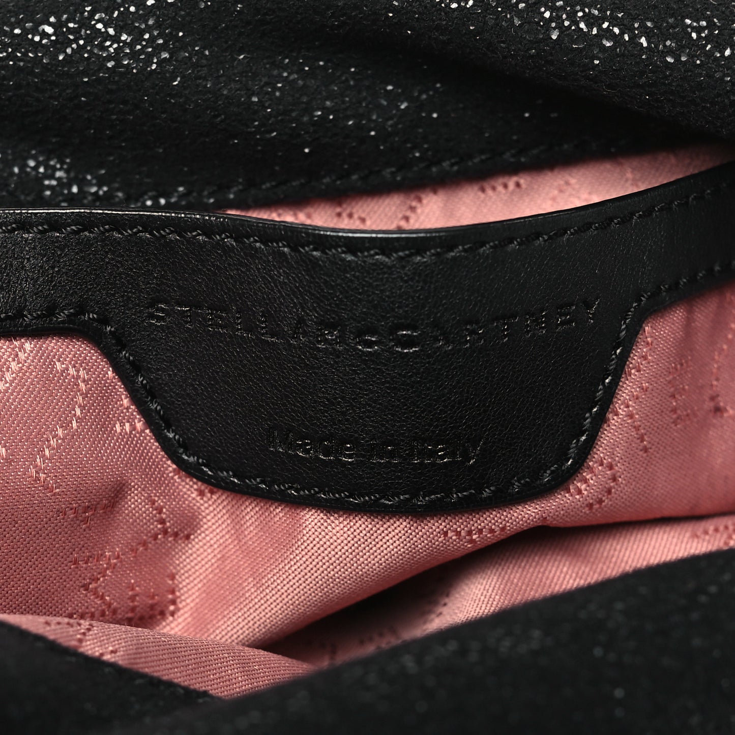 Shaggy Deer Mini Falabella Fold Over Tote Black
