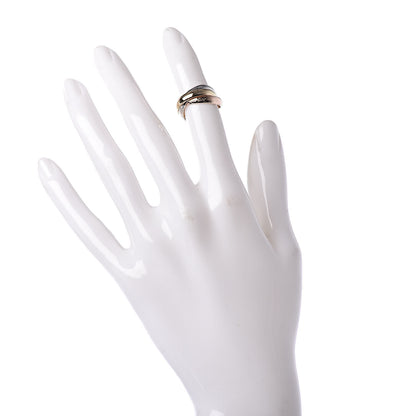 Cartier 18K Pink Yellow White Gold Les Must De Trinity Ring 46 3.75 2 of 5