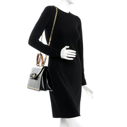 Gucci Calfskin Bamboo Medium Thiara Top Handle Bag Black 2 of 12