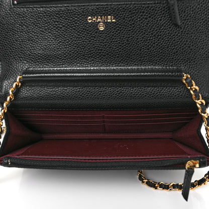 Chanel Caviar Quilted Wallet On Chain WOC Black 5 of 14