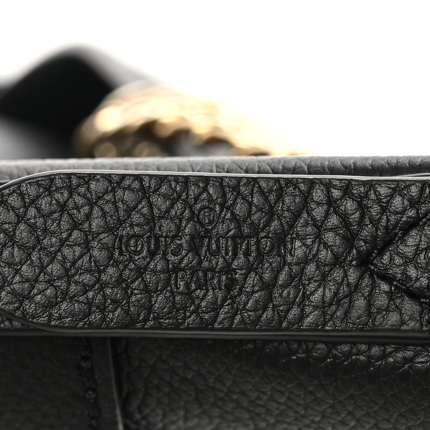 Calfskin Lock and Walk Bucket Black