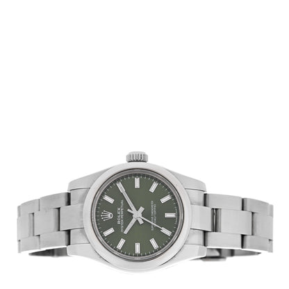 Rolex Stainless Steel 26mm Oyster Perpetual Watch Olive Green 176200 2 of 4