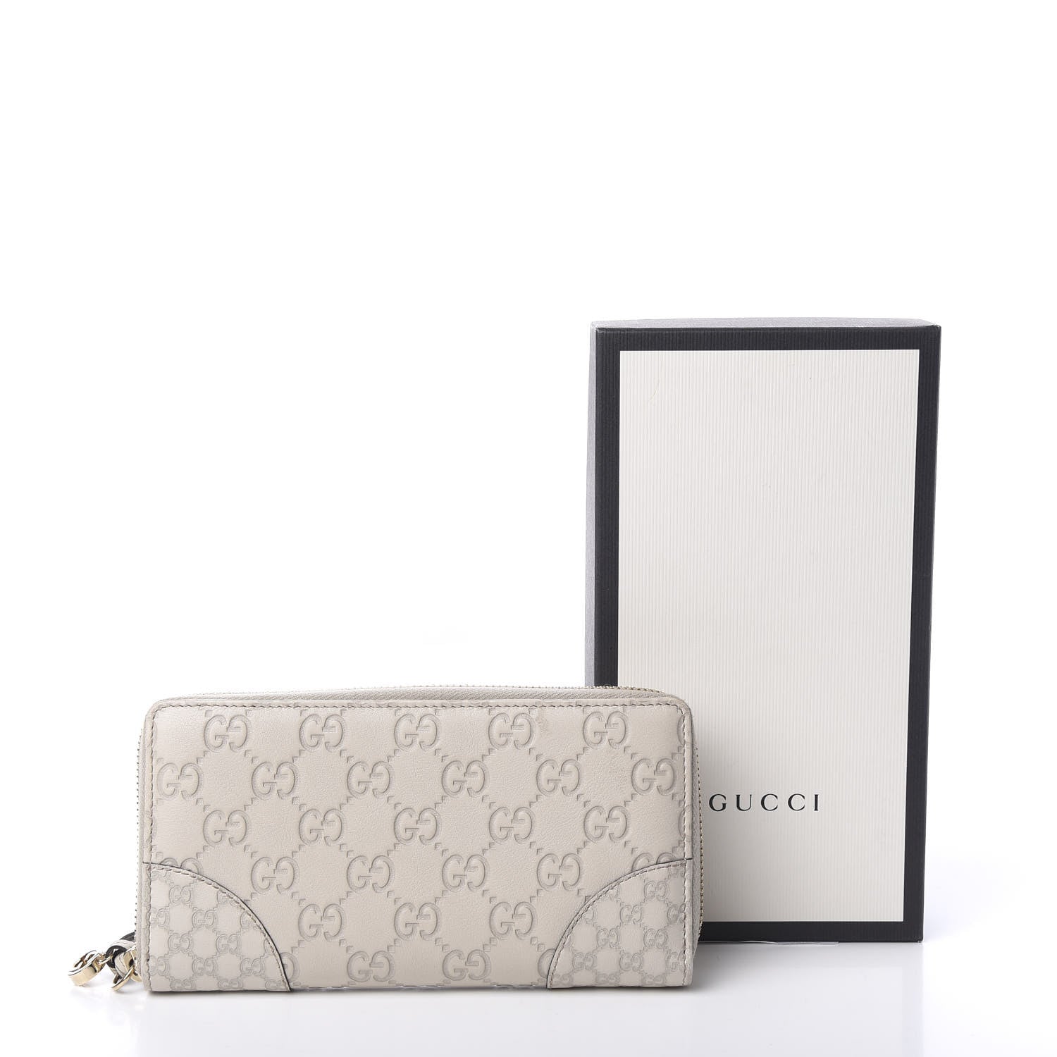 Gucci Guccissima Signature Microguccissima Bree Zip Around Wallet Off White 8 of 8