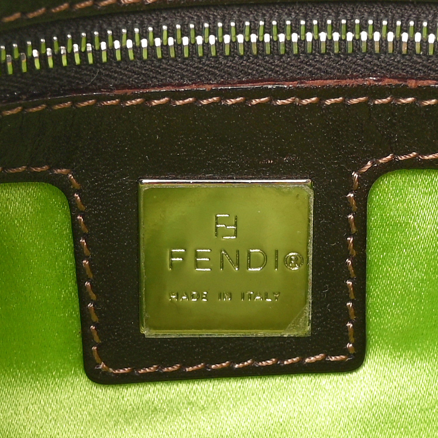 Fendi Linen Crystal Floral Beaded Baguette Beige Multicolor 6 of 11