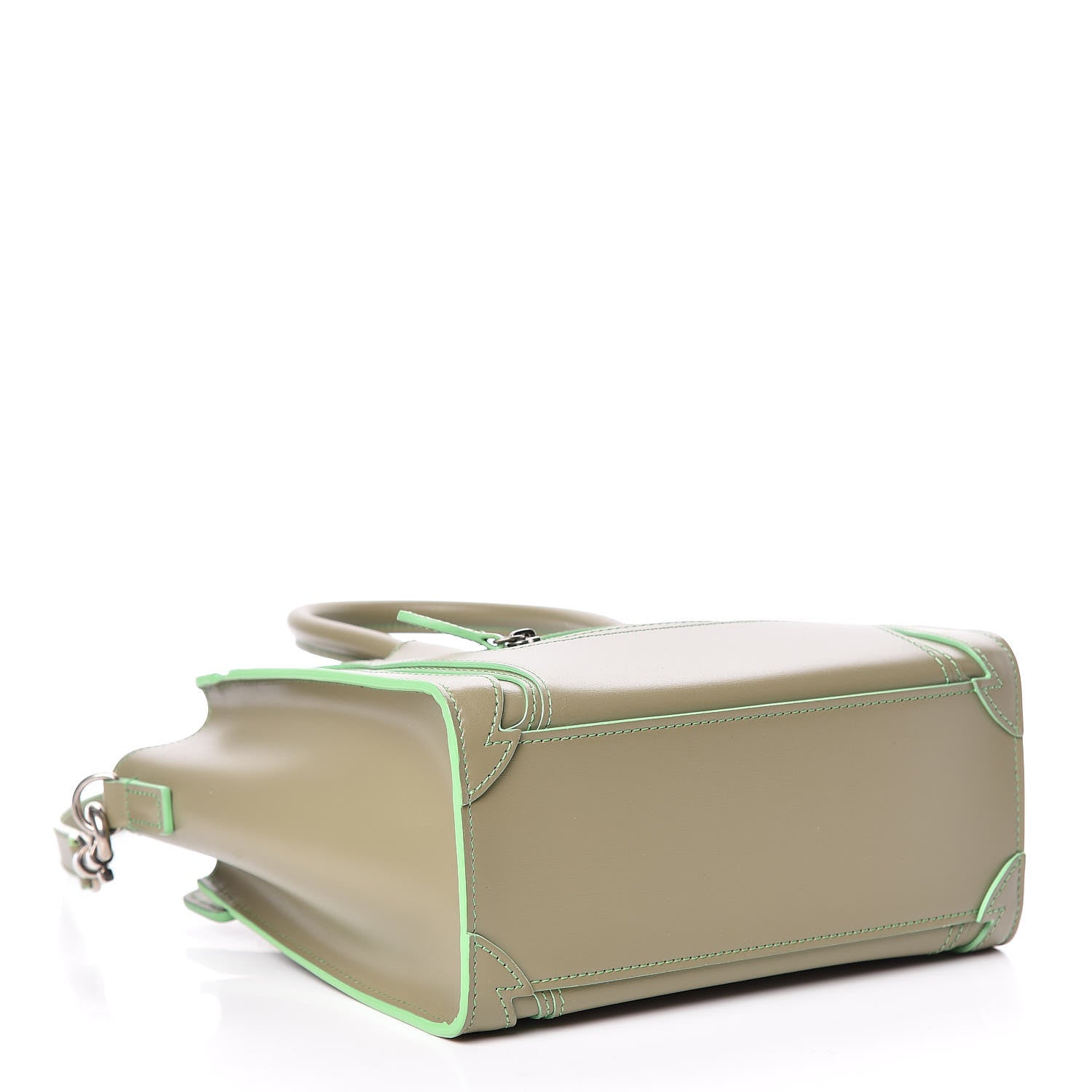 Celine Satin Calfskin Nano Debossed Luggage Light Khaki 4 of 11