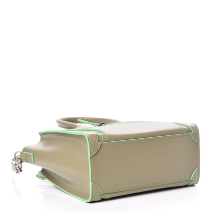 Celine Satin Calfskin Nano Debossed Luggage Light Khaki 4 of 11