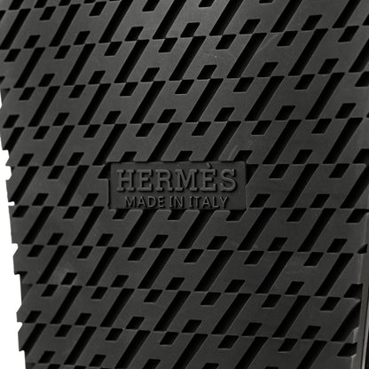 Hermes Calfskin Mens Chypre Sandals 44 Black 8 of 9
