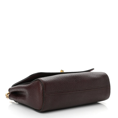 Mulberry Glossy Goatskin Small Lily Flap Oxblood 3 of 9
