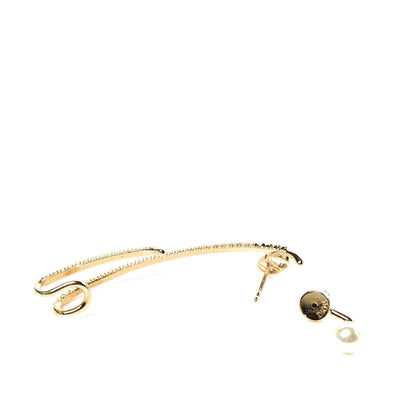 Christian Dior Pearl Crystal Clair D Lune Earring Gold 3 of 5