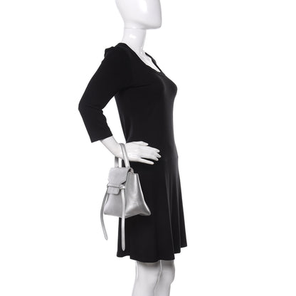 Celine Laminated Calfskin Nano Belt Bag Silver 2 of 12