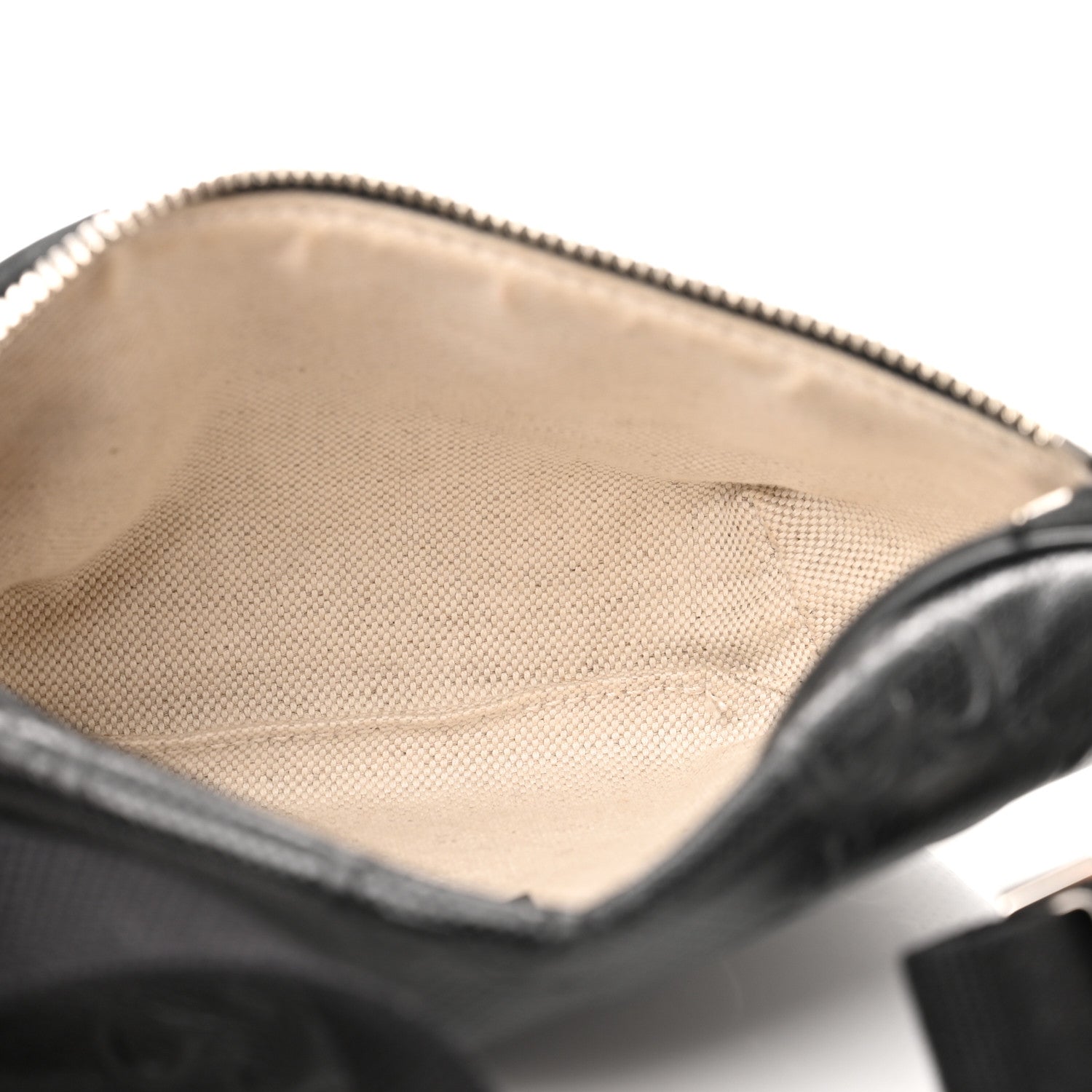 Gucci Calfskin GG Tennis Embossed Belt Bag Black 5 of 10