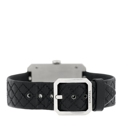 Chanel Stainless Steel Calfskin 26mm Boy-Friend Quilt Quartz Watch Black 3 of 4
