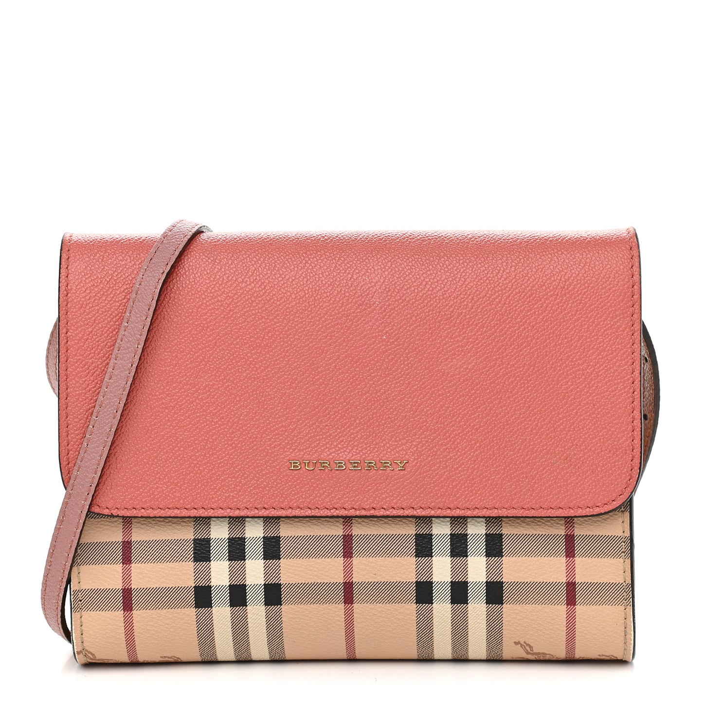 Derby Calfskin Haymarket Check Small Loxley Crossbody Cinnamon Red Multicolor