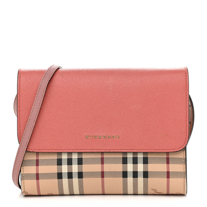 Burberry Derby Calfskin Haymarket Check Small Loxley Crossbody Cinnamon Red Multicolor 1 of 17