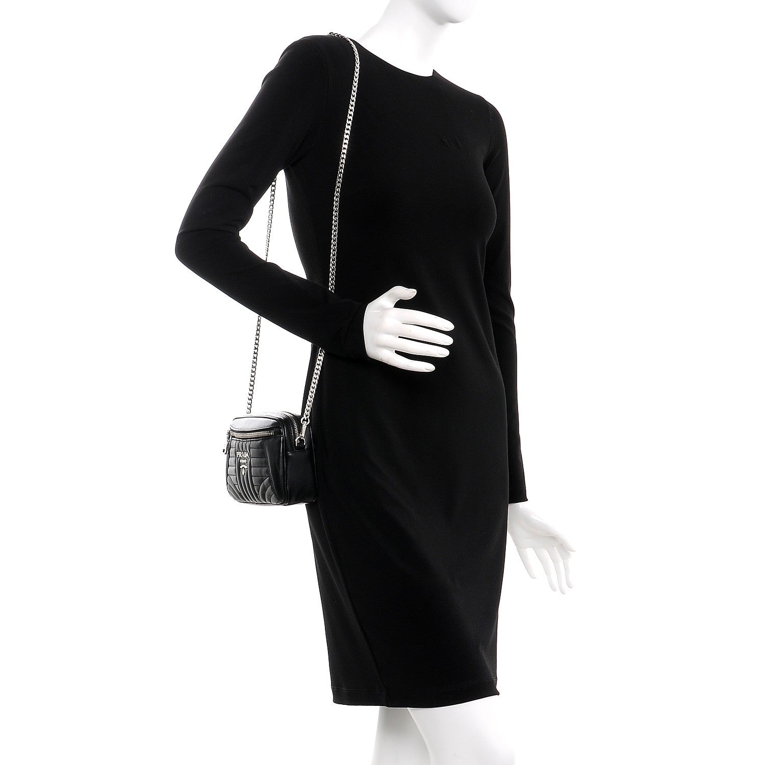 Prada Soft Calfskin Diagramme Belt Bag Nero Black 2 of 7