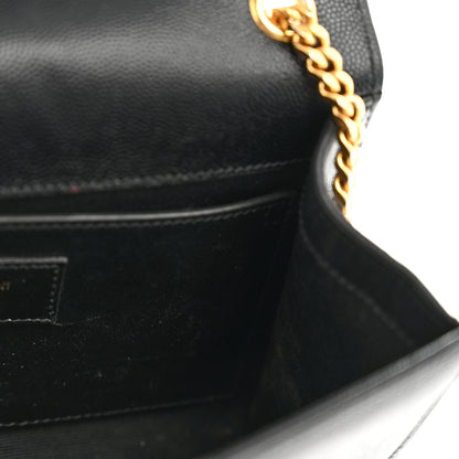 Saint Laurent Grain De Poudre Small Monogram Kate Satchel Black 11 of 13