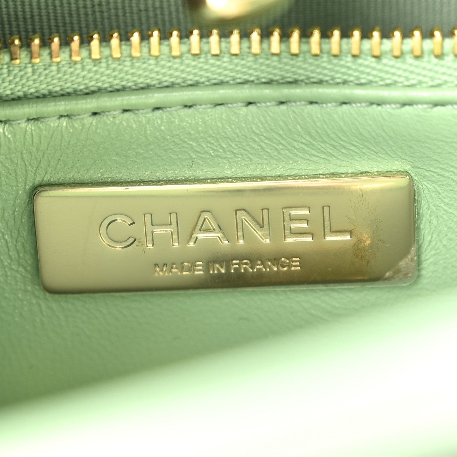 Chanel Shiny Lambskin Quilted Mini 31 Shopping Bag Light Green 6 of 14