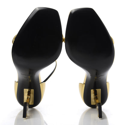 Saint Laurent Calfskin Opyum Sandals 39 Oro 5 of 10