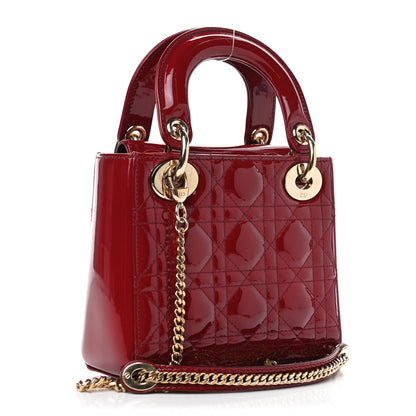 Christian Dior Patent Cannage Mini Lady Dior Red 2 of 4