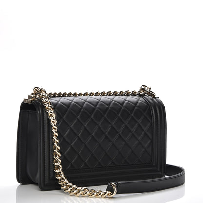 Chanel Calfskin Quilted Medium Boy Flap Black 3 of 7
