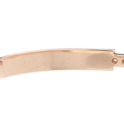 Tiffany 18K Rose Gold Diamond Atlas Closed Hinged Bangle Bracelet 4 of 5