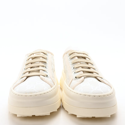 Gucci GG Monogram Womens 1977 Tennis Platform 52mm Sneakers 37 Great White Mystic White 3 of 9